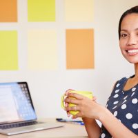 woman at desk